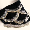 Hip Scarves: Velvet 3-Row Coin