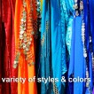 Hip Scarves: 1-Row Coin & Triangular Plain